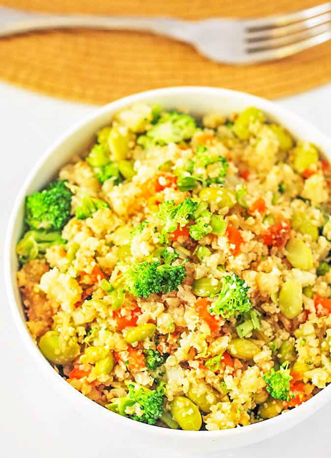 Cauliflower Fried Rice (Gluten Free) Healthier Steps