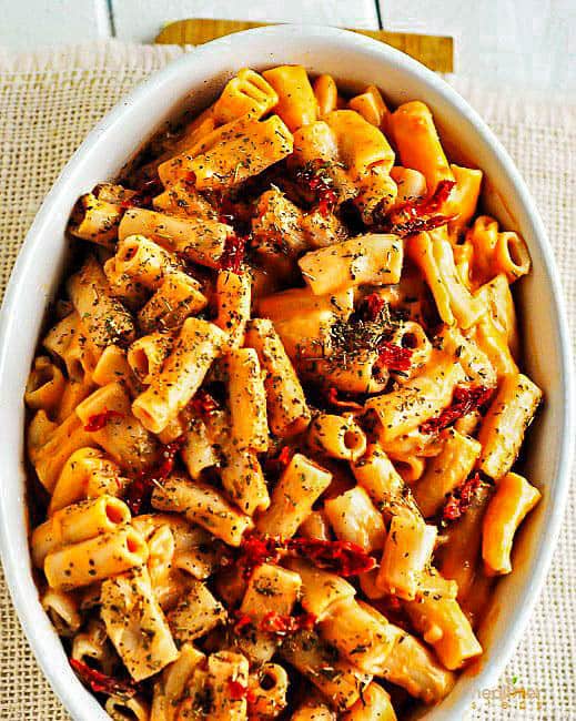 Rigatoni with Sundried Tomato Pesto (Gluten Free, Vegan) Healthier Steps