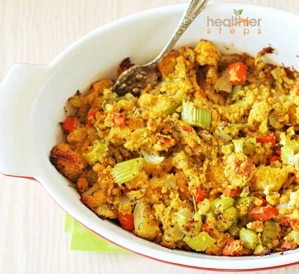 Cornbread Stuffing (Gluten-Free,Vegan)