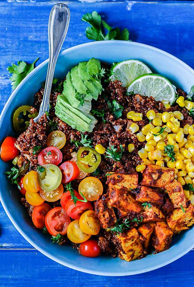 Simple Mexican Quinoa Bowls - This Savory Vegan