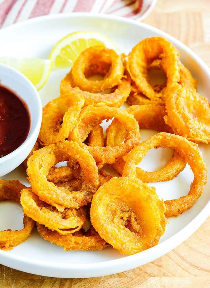 Baked Onion Rings - Healthier Steps