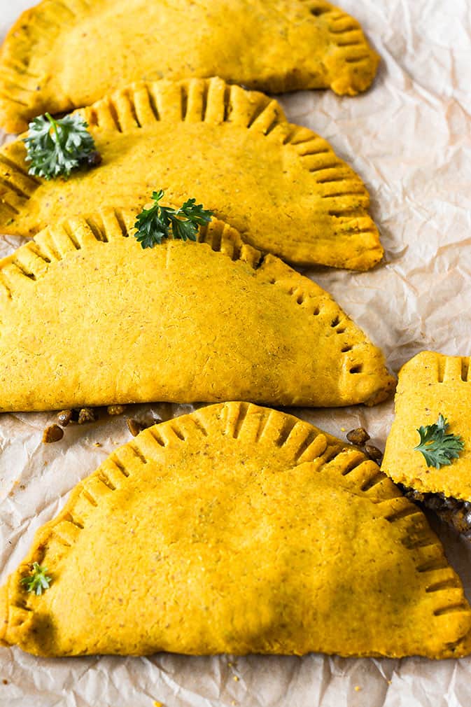 Jamaican Lentil Patties (Gluten-Free, Vegan) - Healthier Steps