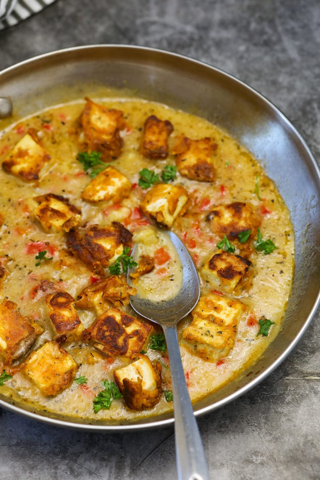 Smothered Vegan Fried Chicken (Tofu) Healthier Steps