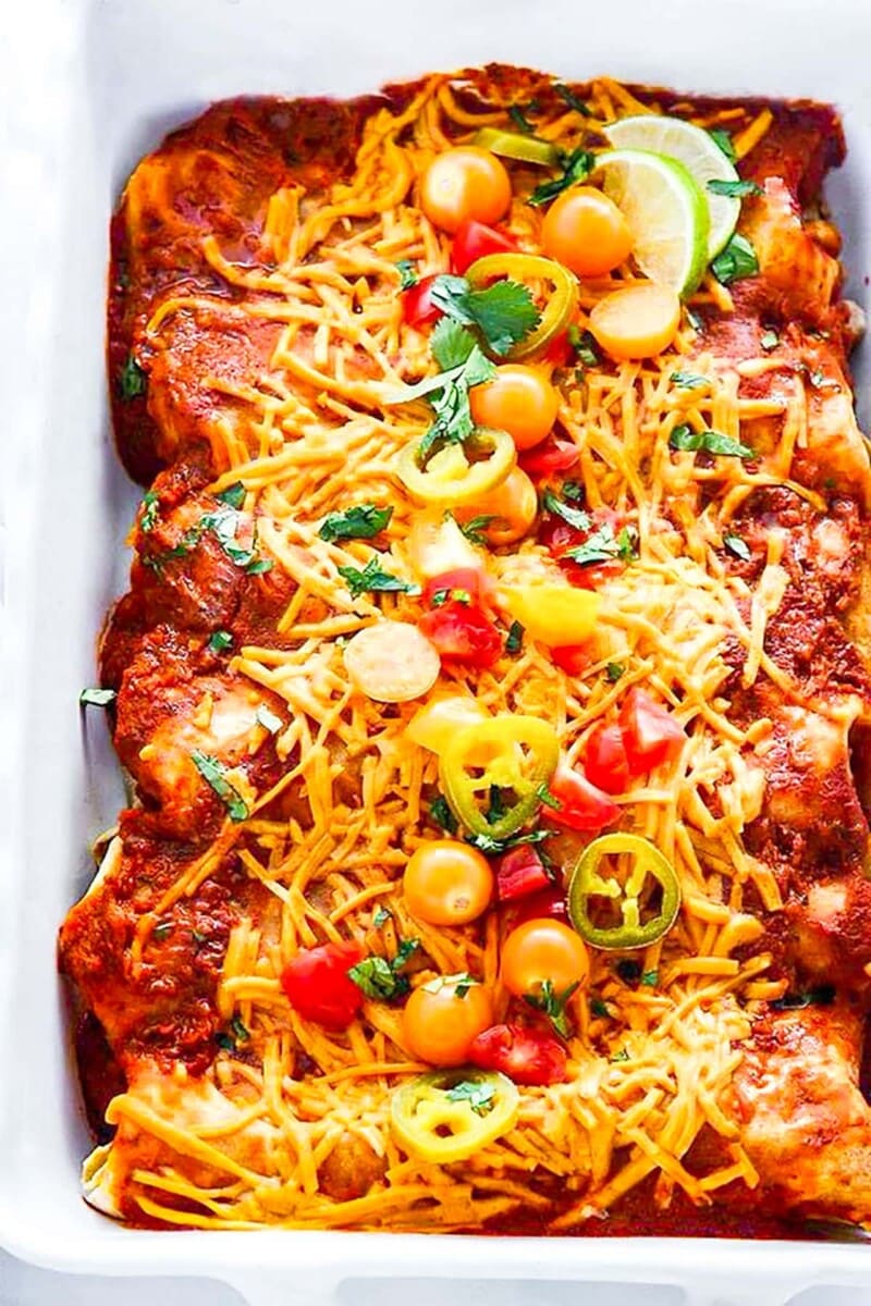 Black Bean Enchiladas - Healthier Steps