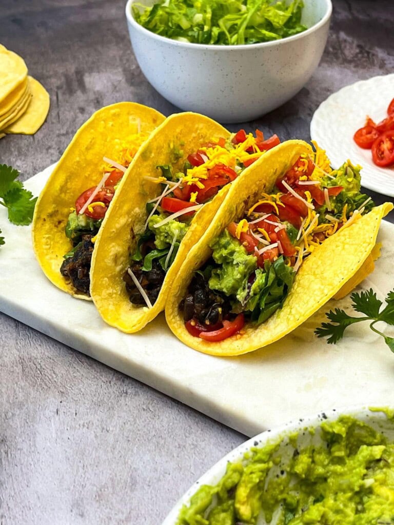 Vegan Black Bean Tacos - Healthier Steps