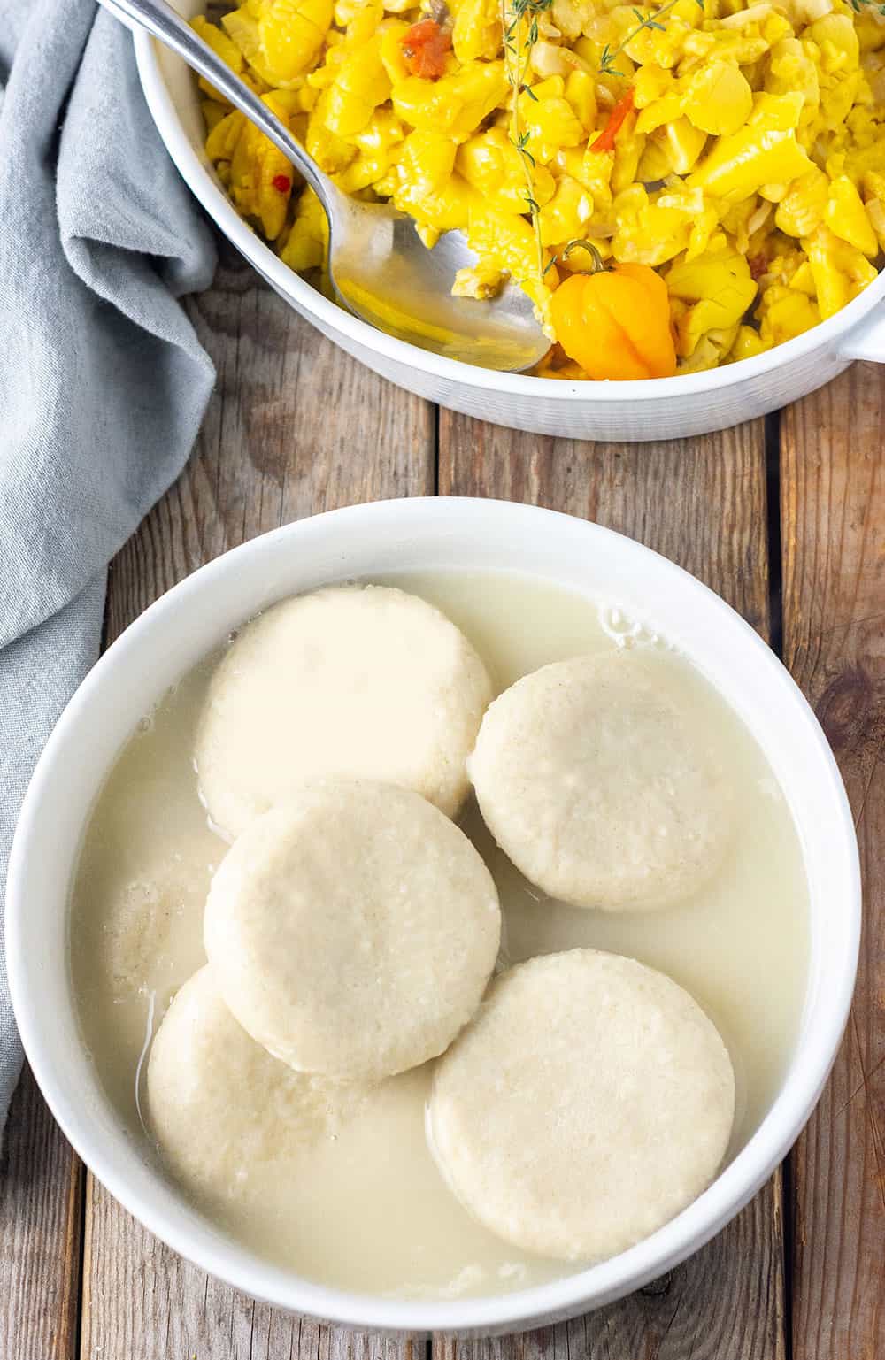Jamaican boiled dumplings