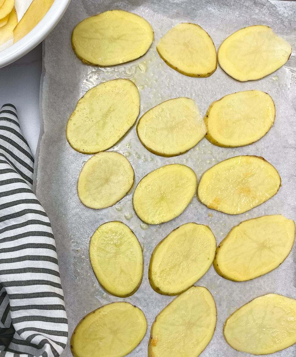 Homemade Baked Potato Chips Healthier Steps