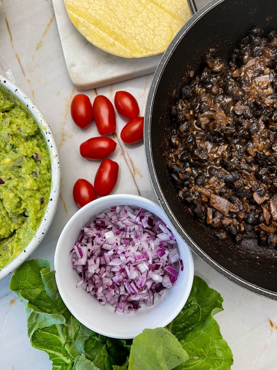 Vegan Black Bean Tacos - Healthier Steps