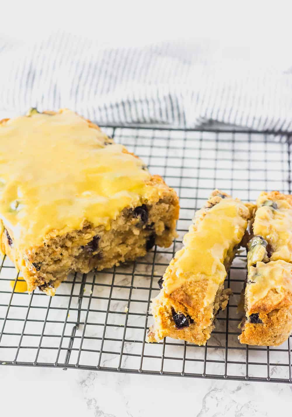 Vegan Gluten-free Blueberry Pineapple Bread - Healthier Steps