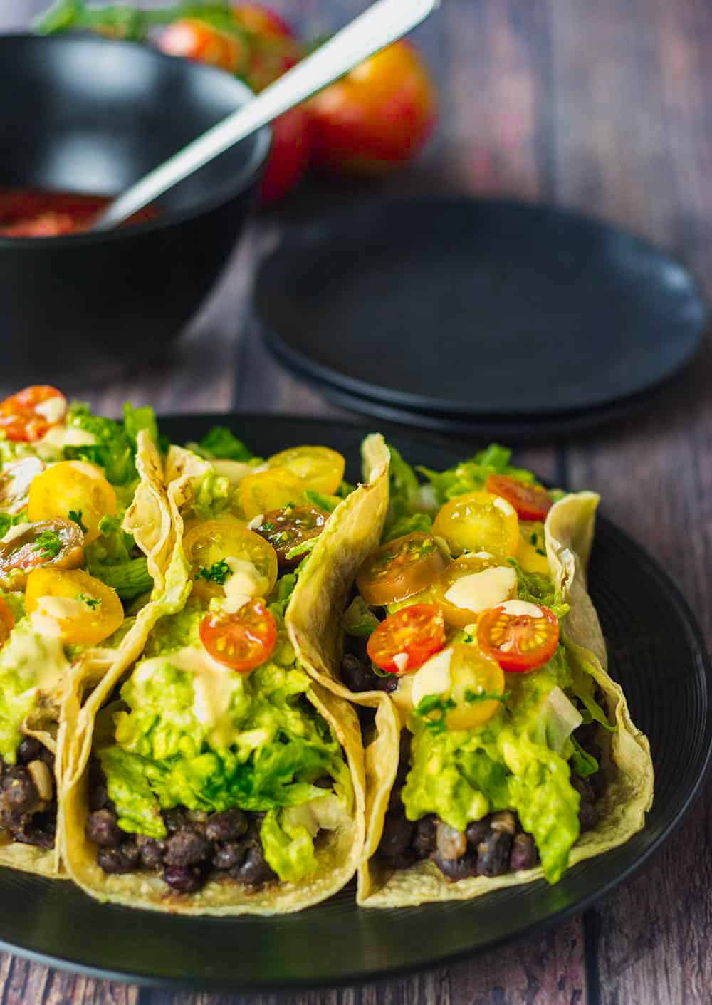 Vegan Black Bean Tacos Healthier Steps