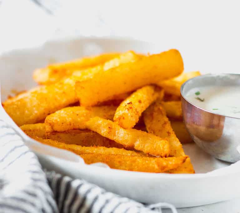 Baked Jicama Fries Healthier Steps