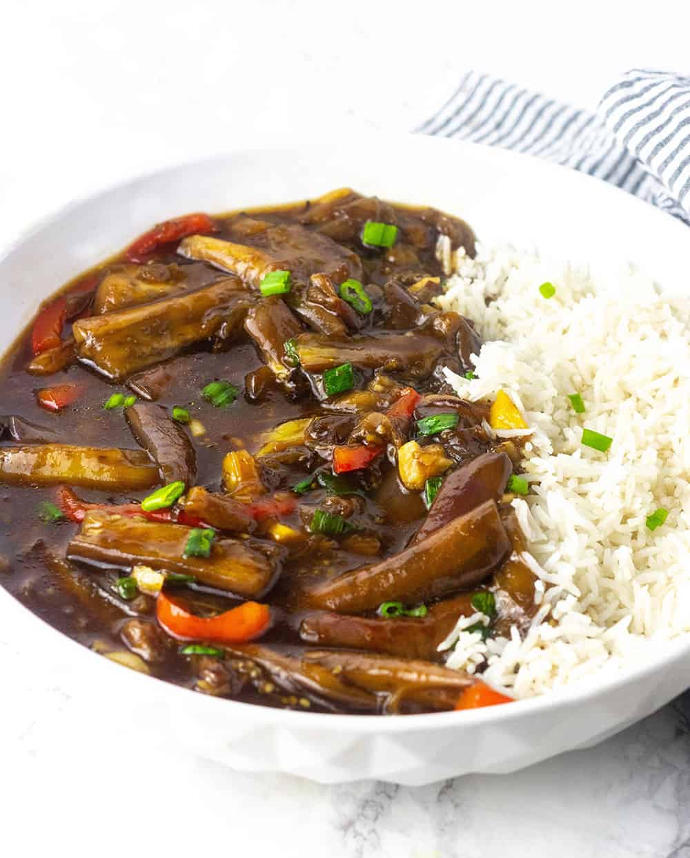 Chinese Eggplant In Garlic Sauce Healthier Steps