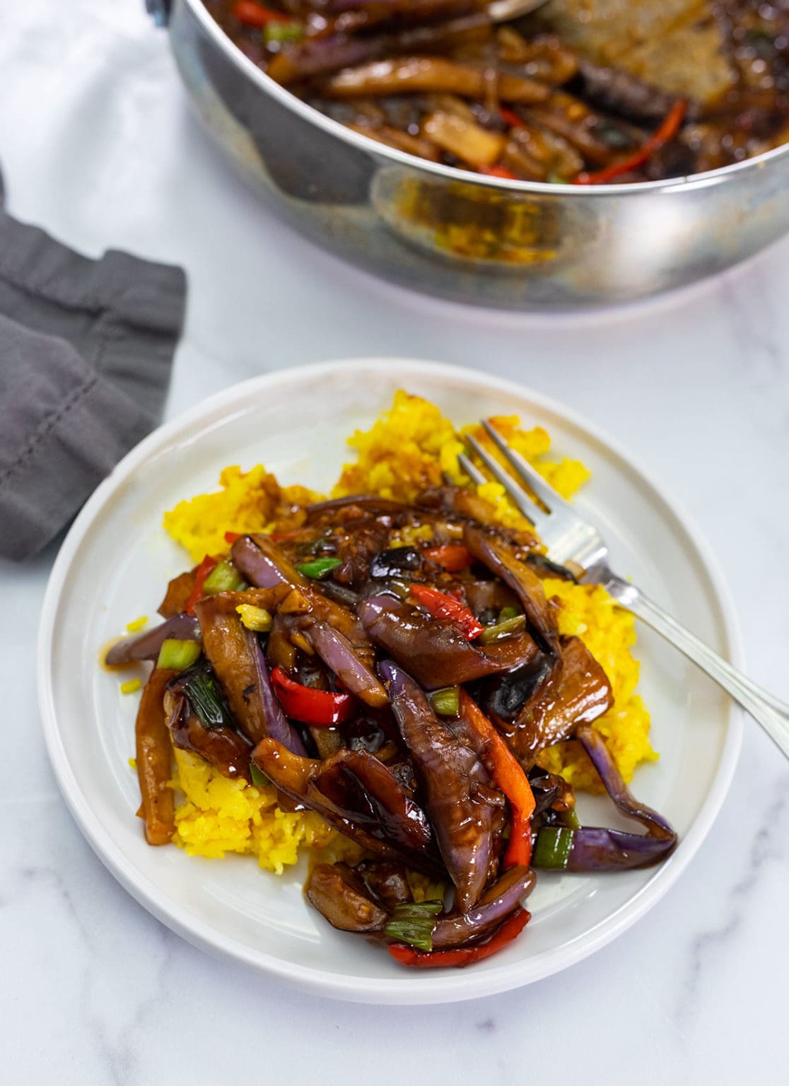 Chinese Eggplant In Garlic Sauce Healthier Steps