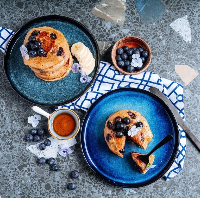 Banana Blueberry Pancakes
