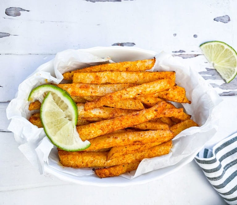 Jicama Fries (Air Fryer) Healthier Steps