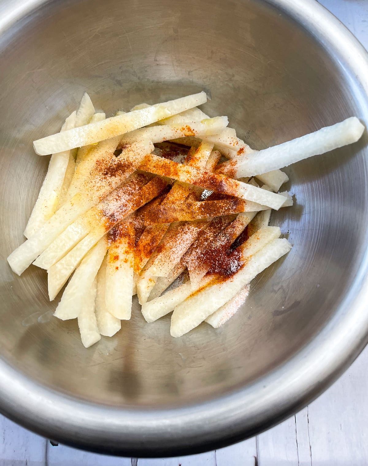 Jicama Fries (Air Fryer) Healthier Steps