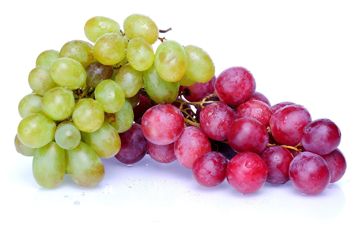 Red and green grape