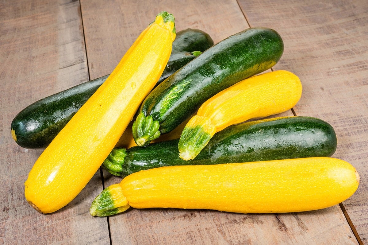 courgette en gele pompoen