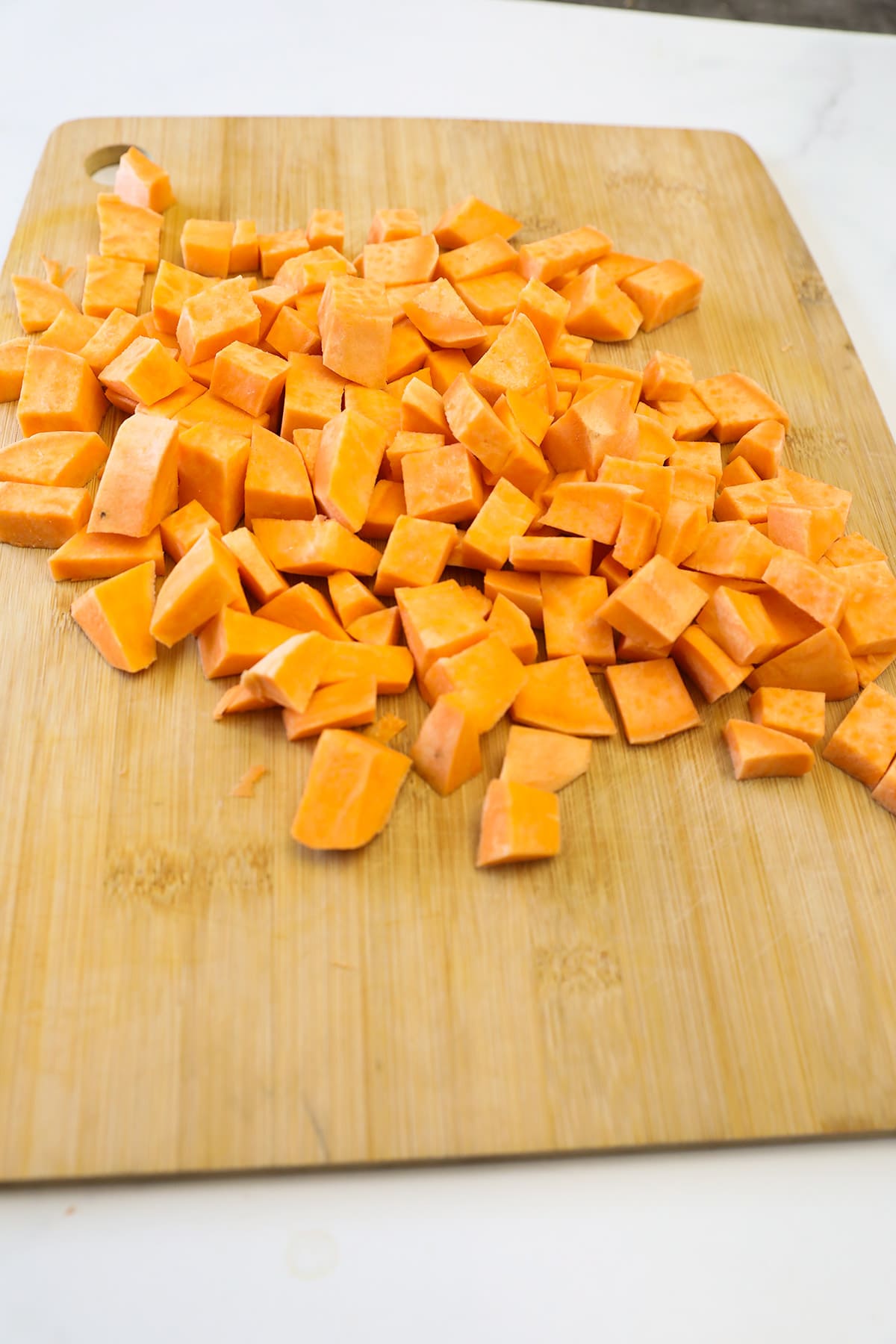 Cubed sweet potato