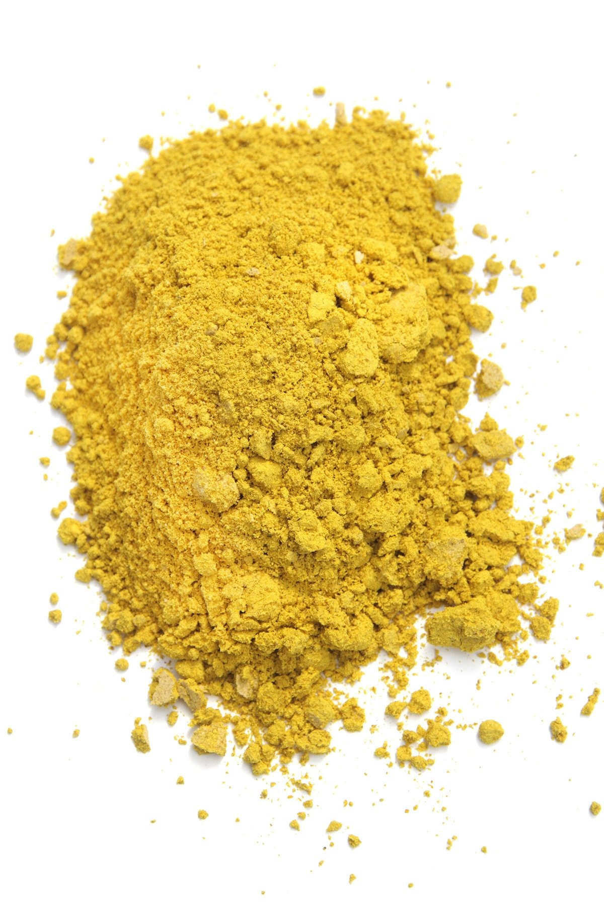 Galangal Powder on white background