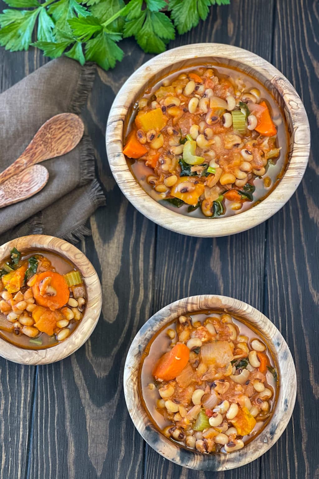 Vegan BlackEyed Peas Soup Healthier Steps