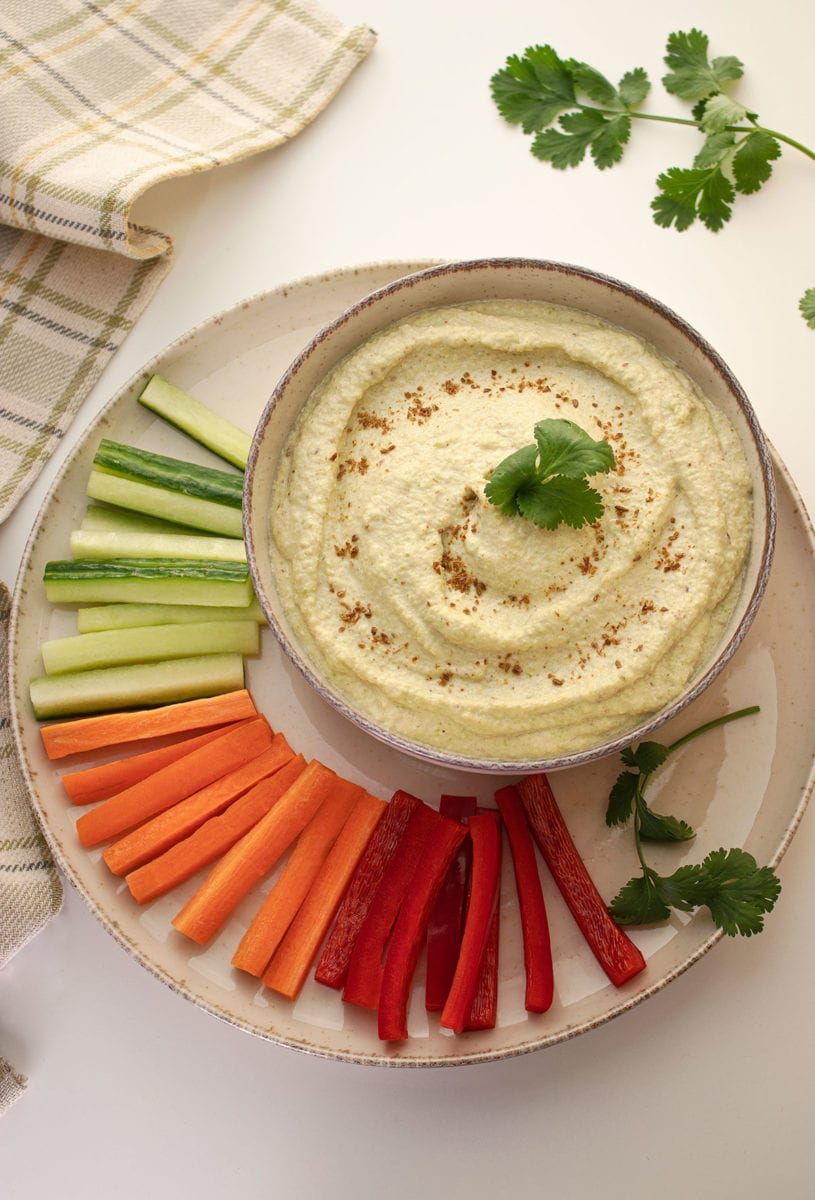 Raw Zucchini Hummus - Healthier Steps Raw Zucchini Hummus - Healthier Steps