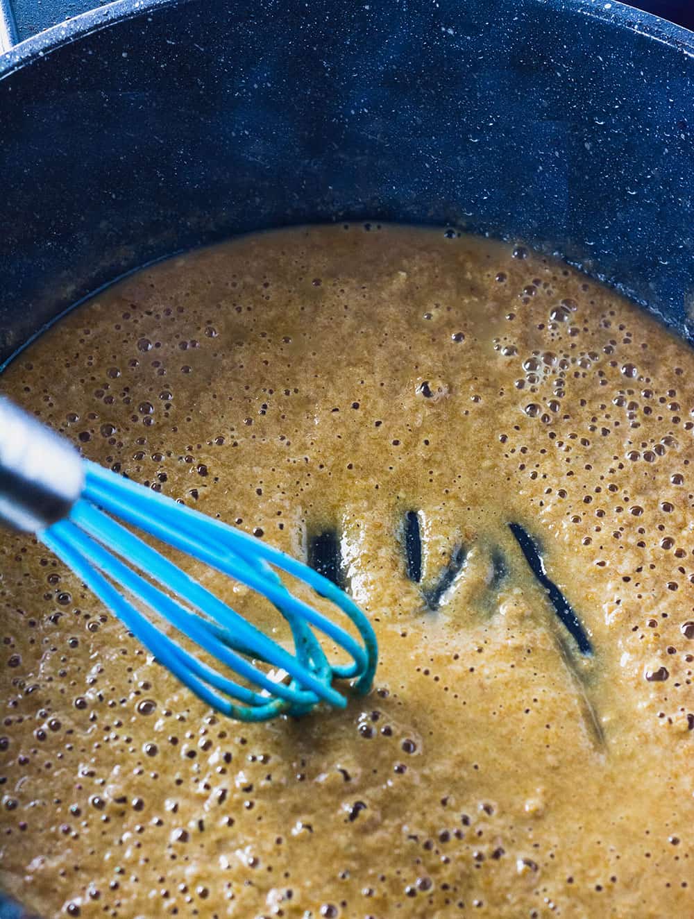 Make roux for gumbo